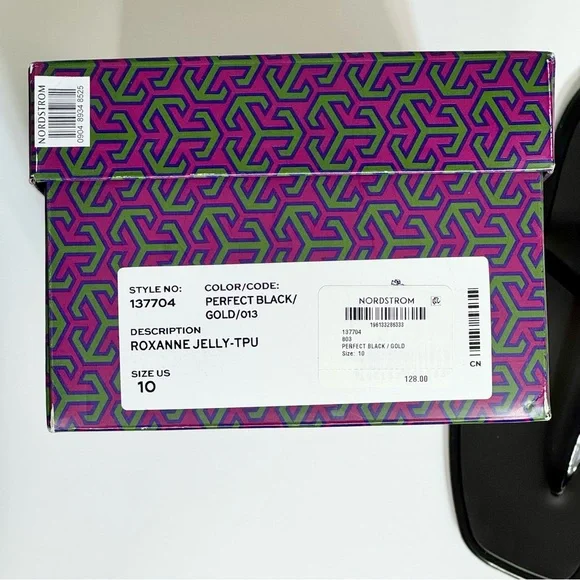 NEW TORY BURCH ‘Roxane’ Jelly Thong Sandals - Black - Size 10 - Picture 7 of 7